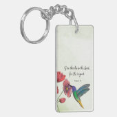 Religieuze denking van jullie bloemen met Hummingb Sleutelhanger (Voorkant Links)