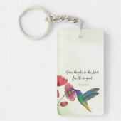 Religieuze denking van jullie bloemen met Hummingb Sleutelhanger (Voorkant)