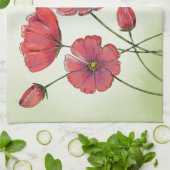 Religieuze denking van jullie bloemen met Hummingb Theedoek (Gevouwen)