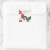 Religieuze denking van jullie bloemen met Hummingb Vierkante Sticker (Tas)