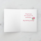 Religieuze denking van u Schrift Roze Roos van de  Kaart (Binnen)