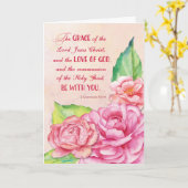 Religieuze denking van u Schrift Roze Roos van de  Kaart (Gele Bloem)