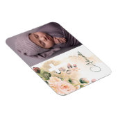 Religieuze doop doop foto roze rozen magneet (Rechterzijde)