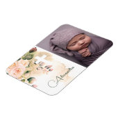 Religieuze doop doop foto roze rozen magneet (Linkerzijde)