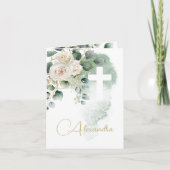 Religieuze doop doop Foto Rozen Cross (Voorkant)