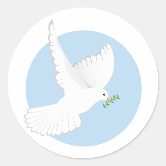 Religieuze Dove Ronde Sticker (Voorkant)