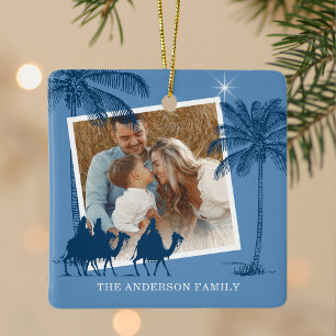 Religieuze Drie Kings 2 Foto Kerstmis Keramisch Ornament