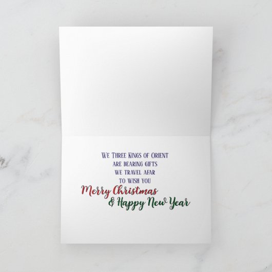 Religieuze Drie Koningen Kerst Kaart (Binnen)