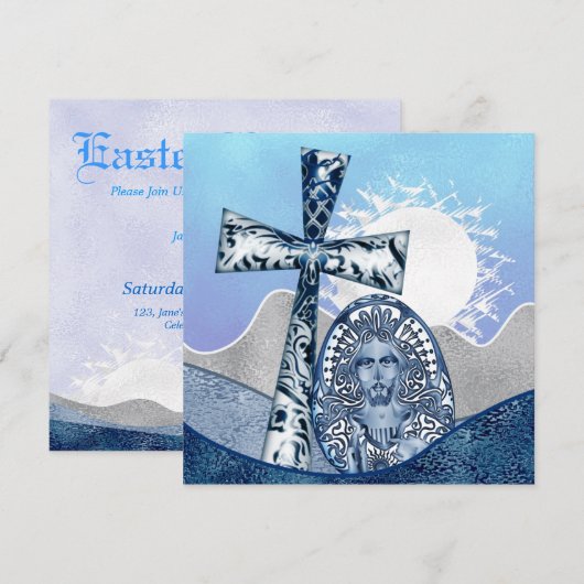 Religieuze Easter Bunch Uitnodigingen (Voorkant / Achterkant)