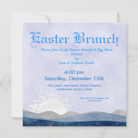 Religieuze Easter Bunch Uitnodigingen (Achterkant)