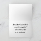 Religieuze eerste verjaardag van verlies van echtg kaart (Binnen)