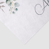 Religieuze Elegante Rozen Groen Kruis Persoonlijk Tissuepapier (Detail)