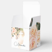 Religieuze Elegante Rozen Pink Wash Cross Bedankdoosjes (Geopend)