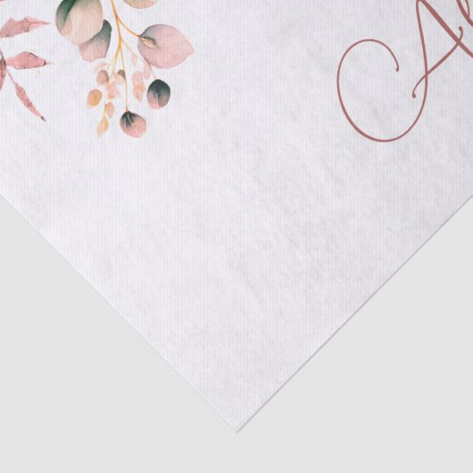 Religieuze Elegante Rozen Roze Kruis Persoonlijk Tissuepapier (Detail)