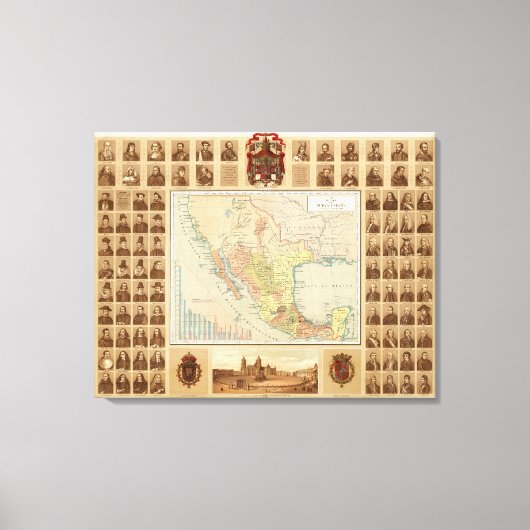 Religieuze en seculiere figuren van Mexico Canvas Afdruk (Voorkant)
