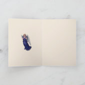 Religieuze Engel met Kruisbeeld Jezus Bloemen Kaart (Binnen)