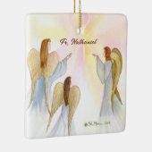 Religieuze engelen gepersonaliseerd keramisch ornament (Rechts)