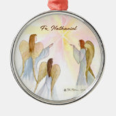 Religieuze engelen gepersonaliseerd metalen ornament (Voorkant)