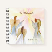 Religieuze engelen gepersonaliseerd notitieboek (Voorkant)