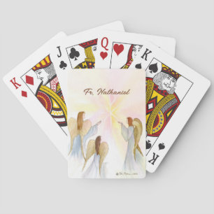 Religieuze engelen gepersonaliseerd pokerkaarten