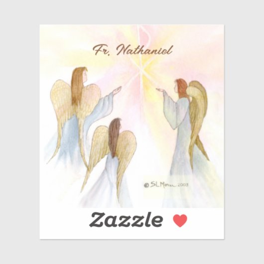 Religieuze engelen gepersonaliseerd sticker (Vel)