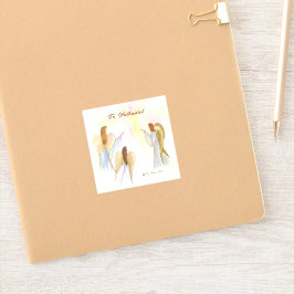 Religieuze engelen gepersonaliseerd sticker