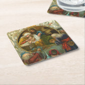 Religieuze Epifany Jezus Mary Joseph Kerstmis Kartonnen Onderzetters (Schuin)