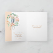 Religieuze Eucalyptus Rosary Maagd Mary Scripting Kaart (Binnen)