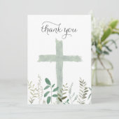 religieuze evenement bedankkaart kaart (Staand voorkant)