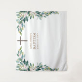 Religieuze evenementen, groene doopposter tapestry wandkleed (Voorkant)
