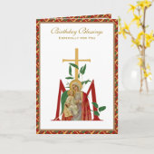 Religieuze feestdag Maagd Maria Jezus Jezus Kaart (Gele Bloem)