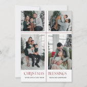 Religieuze feestelijke fotokaart met lintkruis feestdagenkaart (Voorkant)