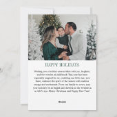 Religieuze feestelijke fotokaart met lintkruis feestdagenkaart (Achterkant)