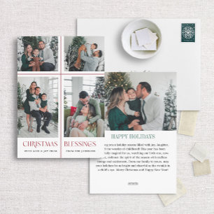 Religieuze feestelijke fotokaart met lintkruis feestdagenkaart