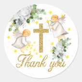 Religieuze Feesten Gender Neutraal Bedankt Ronde Sticker (Voorkant)