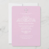 Religieuze Filigree Pink Uitnodiging (Voorkant)