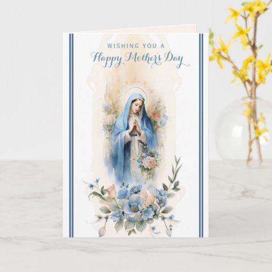 Religieuze Floral Moederdag Prayer Kaart (Gele Bloem)