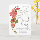 Religieuze Floral Rosary St. Therese Quote Kaart (Gele Bloem)