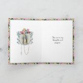 Religieuze Floral Rozen  Maagd Mary Kaart (Binnen)