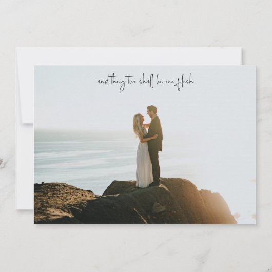 Religieuze foto bruiloft uitnodiging (Achterkant)