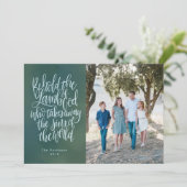 Religieuze Foto Kerst Kaart met Bijbelvers (Staand voorkant)