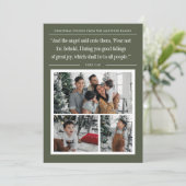 Religieuze Foto Kerst Kaart met Quote (Staand voorkant)