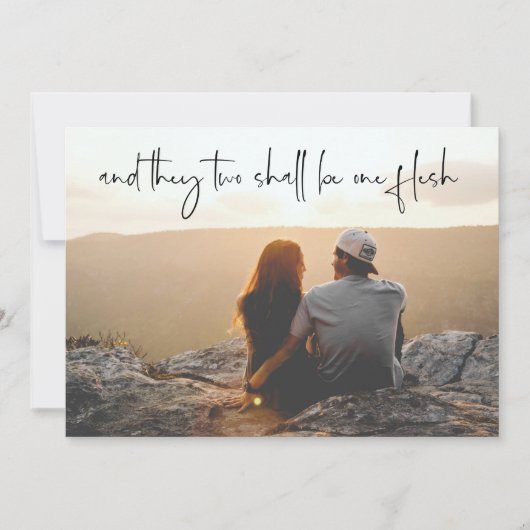 Religieuze foto Sla de datumkaart KJV Verse op Save The Date (Voorkant)