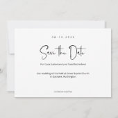 Religieuze foto Sla de datumkaart KJV Verse op Save The Date (Achterkant)