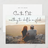 Religieuze foto Sla de datumkaart KJV Verse op Save The Date (Voorkant / Achterkant)