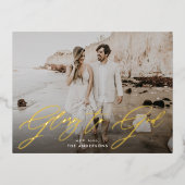 Religieuze foto van Glory naar God Folie Feestdagen Briefkaart (Voorkant)