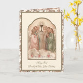 Religieuze gebeden Angels die Eucharist aanprijzen Kaart (Gele Bloem)