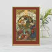 Religieuze Geboorte Jezus Maria Jozef Drie Koninge Feestdagenkaart (Staand voorkant)