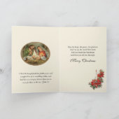 Religieuze Geboorte Maagd Maria Jezus Jozef Bloemr Feestdagen Kaart (Binnen)