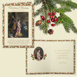Religieuze Geboorte Maagd Maria Jezus Vintage Feestdagen Kaart<br><div class="desc">Mooie vintage afbeelding van de Heilige Familie,  Jezus Maria en St. Jozef bij de Geboorte van Jezus door Frederico Borraci. Alle tekst en lettertypen kunnen worden gewijzigd.</div>